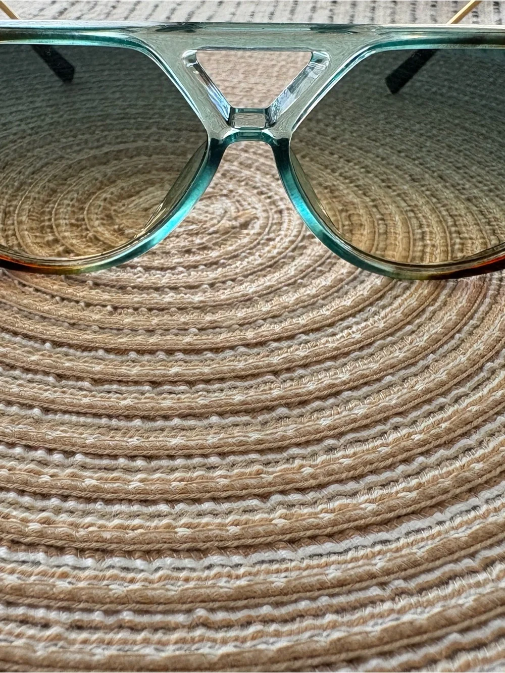 Clear Teal Accent Eyewear Display - Home Accents